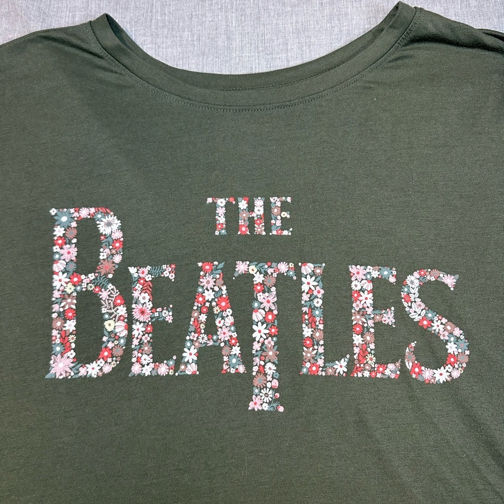 Green The Beatles Graphic T-Shirt - Picture 2 of 6